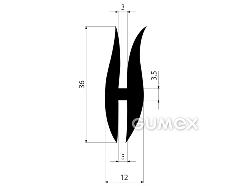 GUMMIPROFILE H-FORM - EPDM